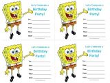 Free Spongebob Party Invitation Templates Spongebob Birthday Invitations Free Printable