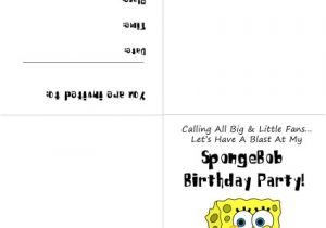 Free Spongebob Party Invitation Templates Spongebob Invitations Template Best Template Collection