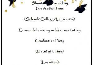 Free Templates for Graduation Party Invites Homemade Graduation Party Invitation Printable Homemade