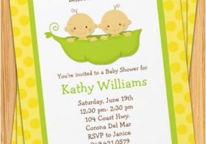 Free Two Peas In A Pod Baby Shower Invitations Twins Baby Shower Invitation Two Peas In A Pod
