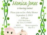 Free Two Peas In A Pod Baby Shower Invitations Two Peas In A Pod Twins Baby Shower Printable