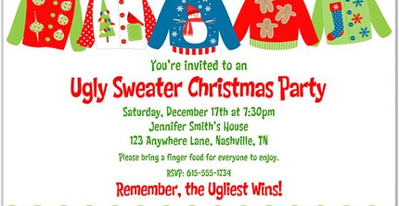 Free Ugly Sweater Party Invites Christmas Party Invitations Ugly Sweater