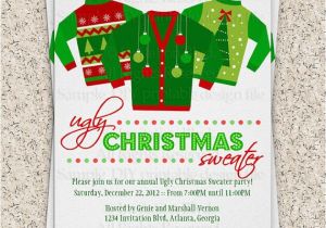 Free Ugly Sweater Party Invites Free Printable Ugly Christmas Sweater Party Invitations