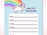 Free Unicorn Invitations for Birthday Party 17 Best Images About Rainbow Unicorn Party On Pinterest