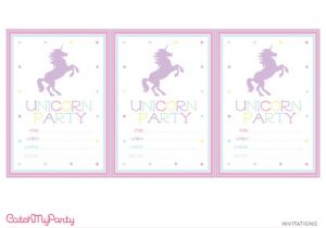 Free Unicorn Invitations for Birthday Party Free Unicorn Birthday Party Printables Catch My Party