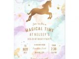 Free Unicorn Invitations for Birthday Party Pastel Unicorn Birthday Party Invitation Zazzle