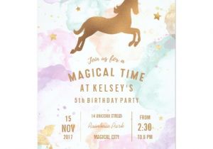 Free Unicorn Invitations for Birthday Party Pastel Unicorn Birthday Party Invitation Zazzle