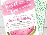 Free Watermelon Birthday Invitations Watercolor Watermelon Birthday Invitation Printable