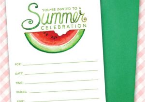 Free Watermelon Birthday Invitations Watermelon Birthday Party Invitation Summer Party
