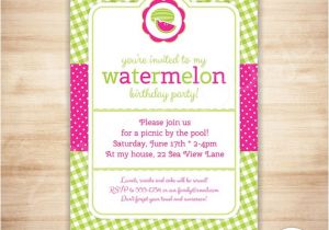 Free Watermelon Birthday Invitations Watermelon Party Invitation Template Watermelon Birthday