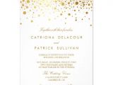 Free Wedding Invitation Samples Zazzle Faux Gold Foil Confetti Elegant Wedding Invitation Zazzle
