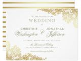 Free Wedding Invitation Samples Zazzle White Gold Foil Floral Lace Wedding Invitation Zazzle Com