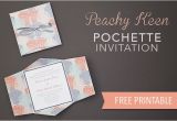 Free Wedding Invitation Templates 5.5 X 8.5 Peachy Keen Pochette Invitation Template