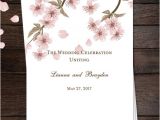 Free Wedding Invitation Templates 5.5 X 8.5 Wedding Program Template Cherry Blossom Wedding Template