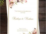 Free Wedding Invitation Templates 5.5 X 8.5 Wedding Program Template Romantic Blossoms Diy Printable