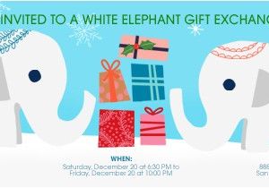 Free White Elephant Party Invitation Template Gift Exchange Online Invitations Evite Com