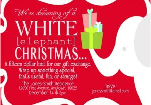 Free White Elephant Party Invitation Template Party Invitations White Elephant at Minted Com