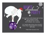 Free White Elephant Party Invitation Template White Elephant Party Invitation Purple Gray Zazzle