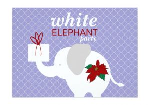 Free White Elephant Party Invitation Template White Elephant Party Invitation Zazzle