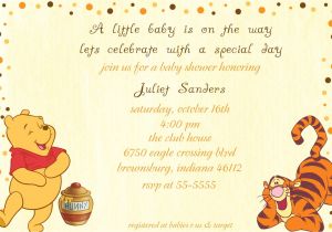 Free Winnie the Pooh Baby Shower Invitations Classic Winnie the Pooh Baby Shower Invitations