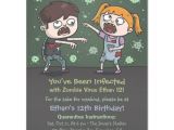 Free Zombie Birthday Invitation Template Zombie Kids Halloween Birthday Party Invitations Zazzle Com