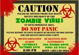 Free Zombie Birthday Party Invitation Template Zombie Party Invitation Wording Grand Braesd Com