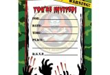 Free Zombie Party Invitation Template Zombie Hunter Fill In Invitations 16ct Zombie Birthday