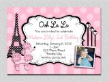 French Birthday Party Invitations Paris Poodle Birthday Invitation French Poodle Birthday
