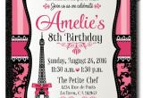 French Birthday Party Invitations Paris themed Birthday Thank You Cards Di 685ty
