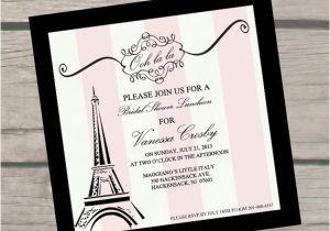 French Bridal Shower Invitation Wording Items Similar to Paris themed Bridal Shower Invitations On