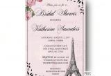 French Bridal Shower Invitation Wording Parisian Bridal Shower Invitation Paris Bridal Shower