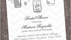 French Country Bridal Shower Invitations Vintage Shabby Chic French Country Mason Jar Shower Baby