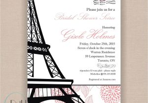 French Inspired Bridal Shower Invitations Paris Bridal Shower Invitation Printable 5×7 Eiffel