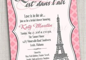 French Party Invitation Templates French themed Eiffel tower Paris Party Invitation Card