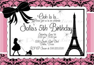 French Party Invitation Templates Paris Birthday Invitation Templates Paris Party