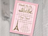 French themed Baby Shower Invitations Items Similar to Paris Baby Shower Invitation Printable