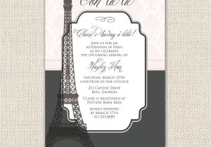 French themed Baby Shower Invitations Paris Baby Shower Invitation Eiffel tower Paris themed Baby