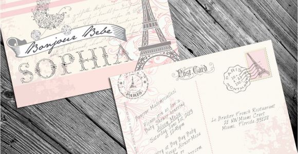 French themed Baby Shower Invitations Paris French themed Baby Shower Invitation by Mrsinvitation