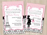 French themed Baby Shower Invitations Paris Invitations On Pinterest