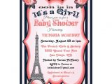French themed Baby Shower Invitations Paris theme Baby Shower Invitations