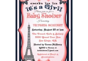 French themed Baby Shower Invitations Paris theme Baby Shower Invitations