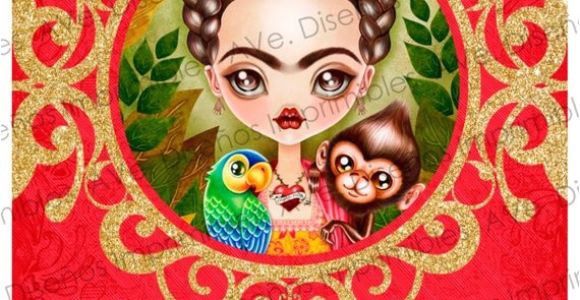 Frida Kahlo Party Invitations Frida Kahlo Invitations for Birthday Frida Kahlo Invitations