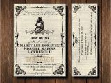 Friday the 13th Birthday Party Invitations Friday the 13th Wedding Invitation and Rsvp Ticket Gothic