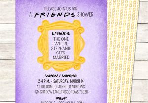 Friends themed Party Invitations Unique Bridal Showers A Friends Tv Show Central Perk