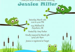 Frog themed Baby Shower Invitations Frog themed Baby Shower Invitations