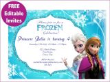 Frozen Birthday Invitations Printable Free 9 Best Of Frozen Birthday Invitations Editable