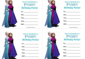 Frozen Birthday Party Invitations Printable Frozen Birthday Invitations Free Printable