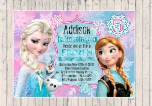 Frozen Customized Birthday Invitations Frozen Birthday Invitation Custom Design by