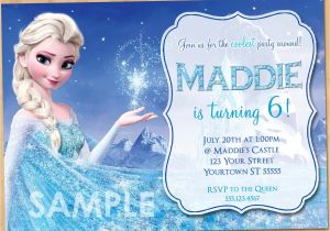 Frozen Customized Birthday Invitations Frozen Birthday Invitation Elsa Frozen Invitation