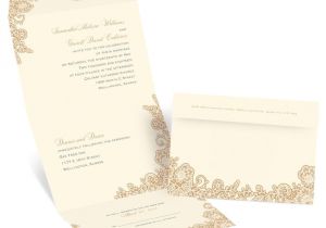Fun Places to Send Wedding Invitations Lacy Corners Seal and Send Invitation Invitations by Dawn